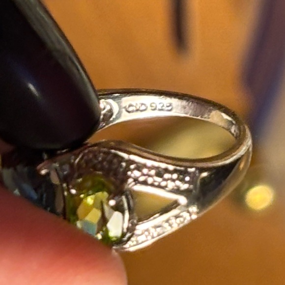 For You 💙💙💙 Clyde Duneier (CID) Blue Topaz Peridot 925 Ring w/ Zircon Accents - Picture 9 of 16